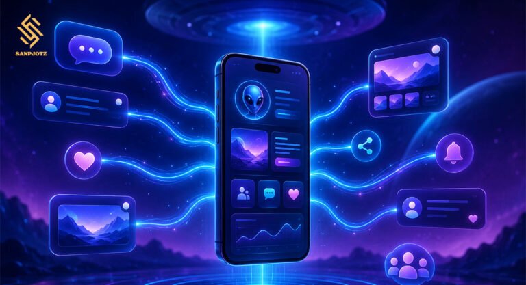 App and Socials AlienSync