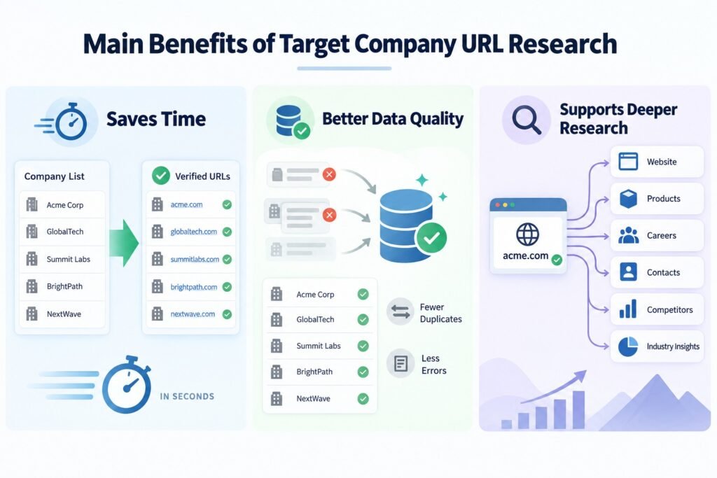 Target Company URL Research